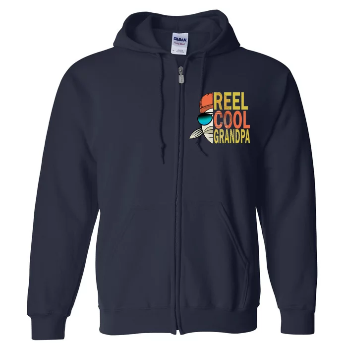 Reel Cool Fishing Grandpa Full Zip Hoodie