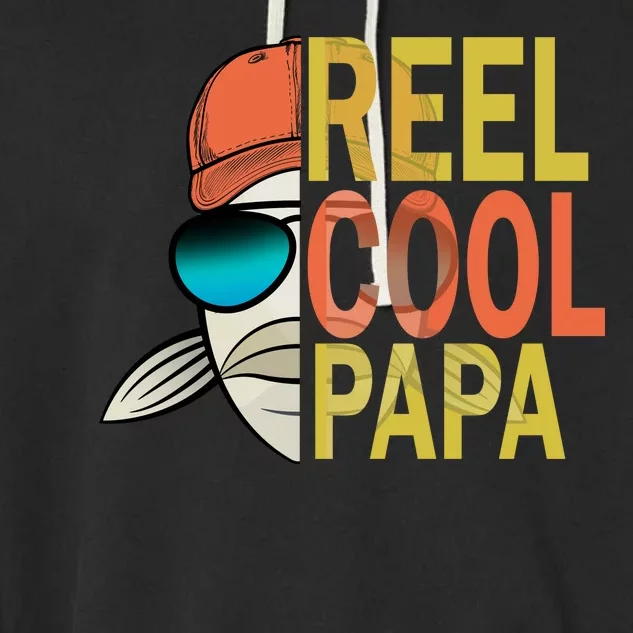 Reel Cool Fishing Papa Garment-Dyed Fleece Hoodie