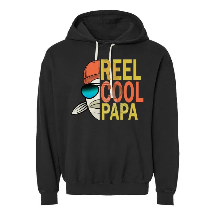 Reel Cool Fishing Papa Garment-Dyed Fleece Hoodie