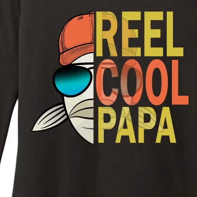 Reel Cool Fishing Papa Womens CVC Long Sleeve Shirt