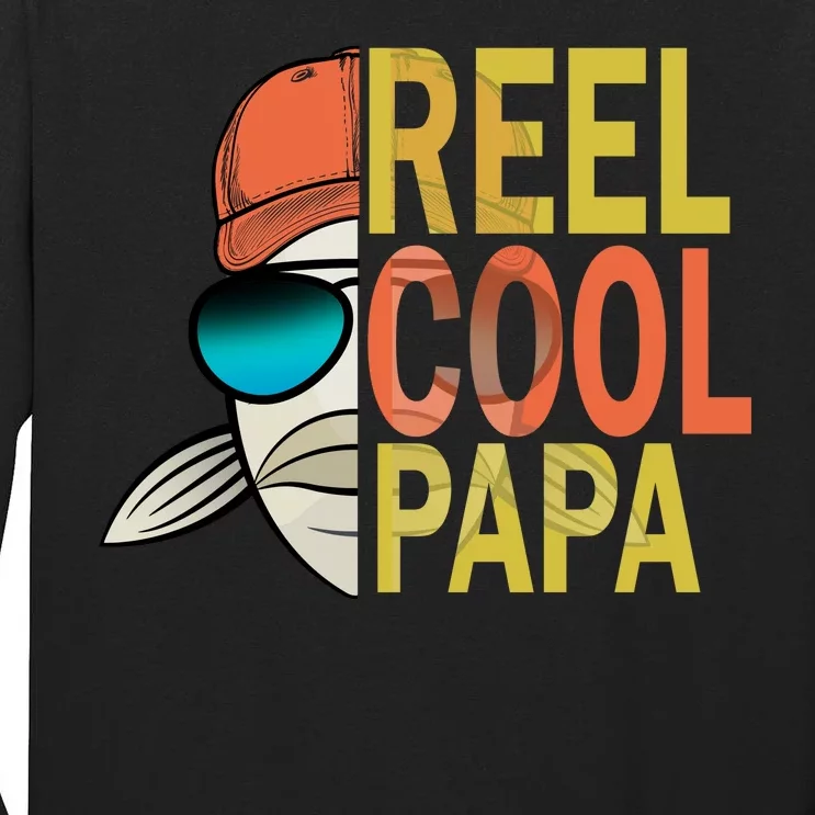 Reel Cool Fishing Papa Tall Long Sleeve T-Shirt