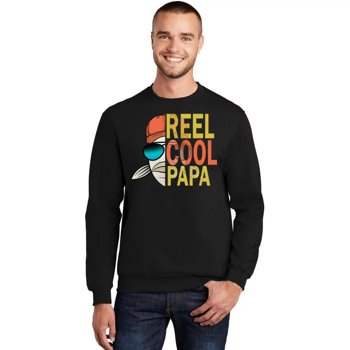 Reel Cool Fishing Papa Tall Sweatshirt