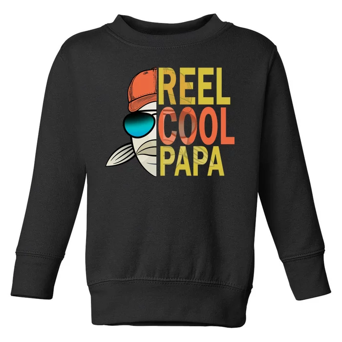 Reel Cool Fishing Papa Toddler Sweatshirt