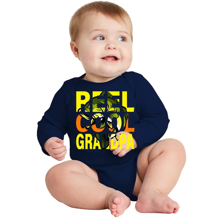 Reel Cool Grandpa Baby Long Sleeve Bodysuit