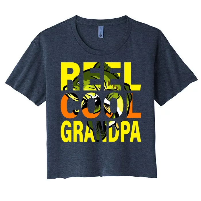 Reel Cool Grandpa Women's Crop Top Tee