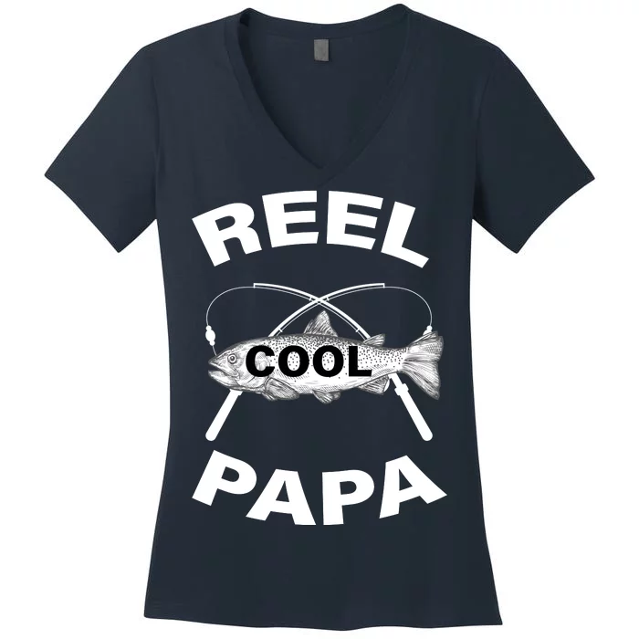 Reel Cool Papa Women's V-Neck T-Shirt