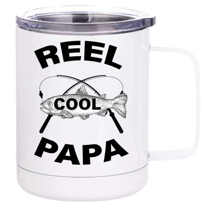 Reel Cool Papa Front & Back 12oz Stainless Steel Tumbler Cup