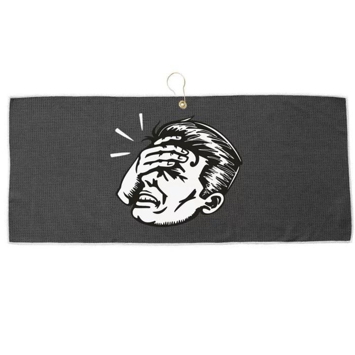 Retro Epic Fail Vintage Facepalm Large Microfiber Waffle Golf Towel