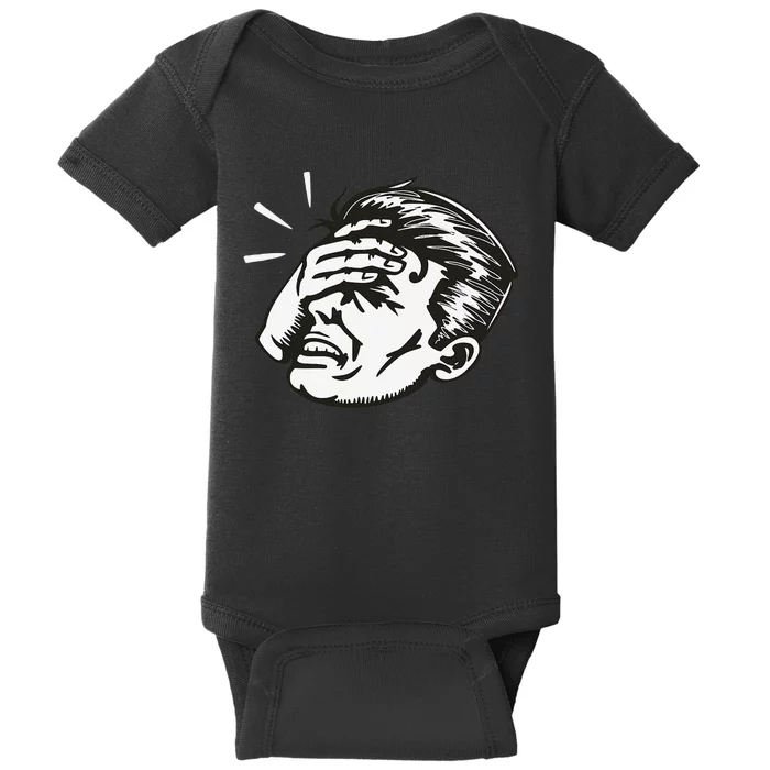 Retro Epic Fail Vintage Facepalm Baby Bodysuit