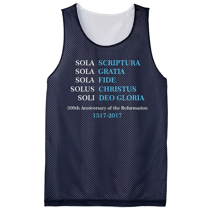 Reformation 500th Anniversary Five Solas Mesh Reversible Basketball Jersey Tank