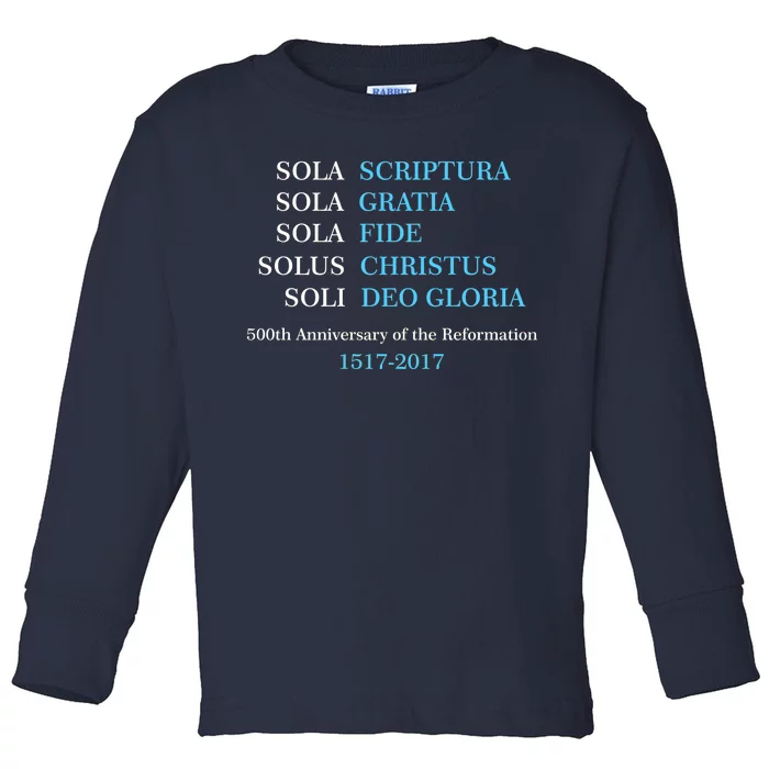 Reformation 500th Anniversary Five Solas Toddler Long Sleeve Shirt