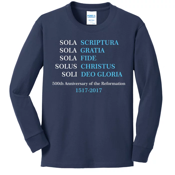 Reformation 500th Anniversary Five Solas Kids Long Sleeve Shirt