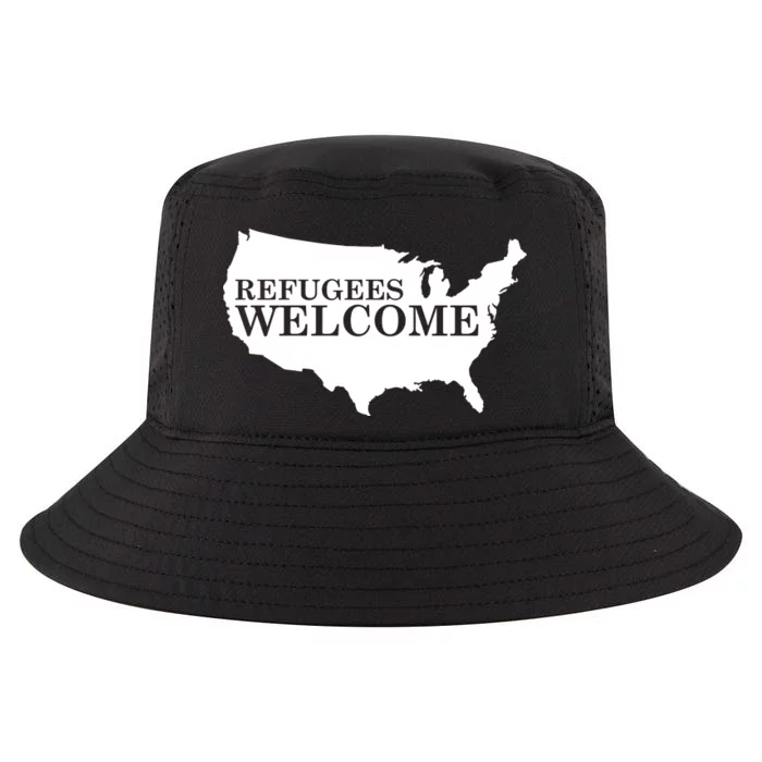 Refugees Welcome in the USA Country Anti Travel Ban Cool Comfort Performance Bucket Hat