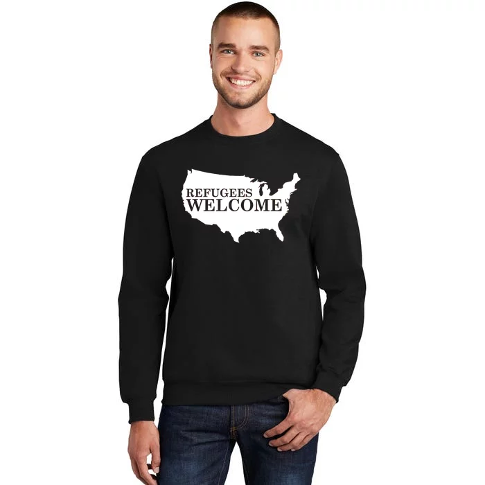 Refugees Welcome in the USA Country Anti Travel Ban Sweatshirt