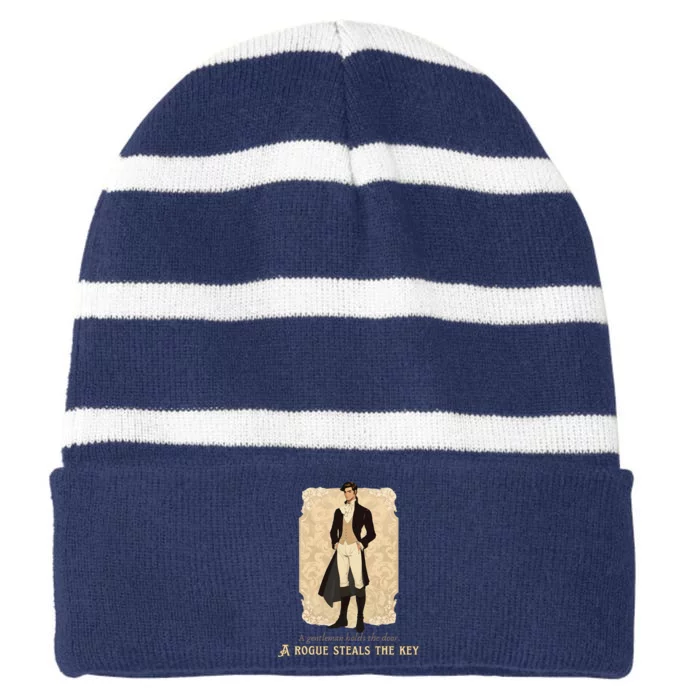 Regency Era Gentleman Quip Striped Beanie with Solid Band