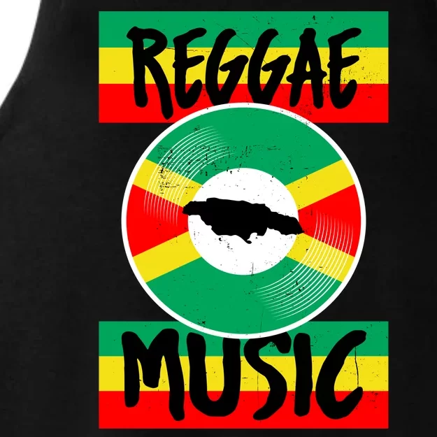 Reggae Music Jamaica Ladies Tri-Blend Wicking Tank