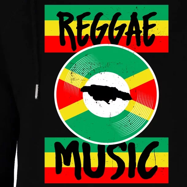 Reggae Music Jamaica Womens Funnel Neck Pullover Hood