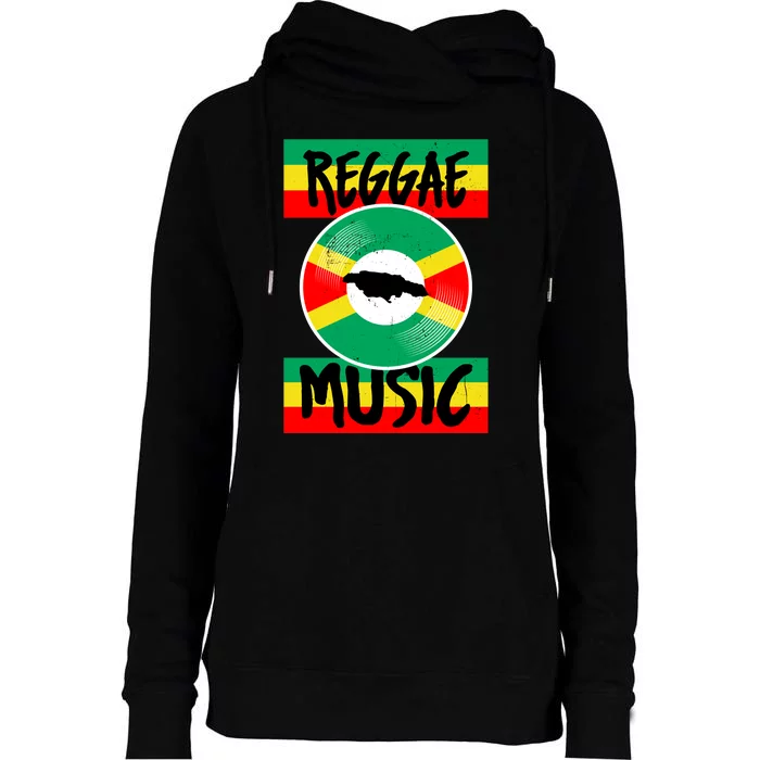 Reggae Music Jamaica Womens Funnel Neck Pullover Hood