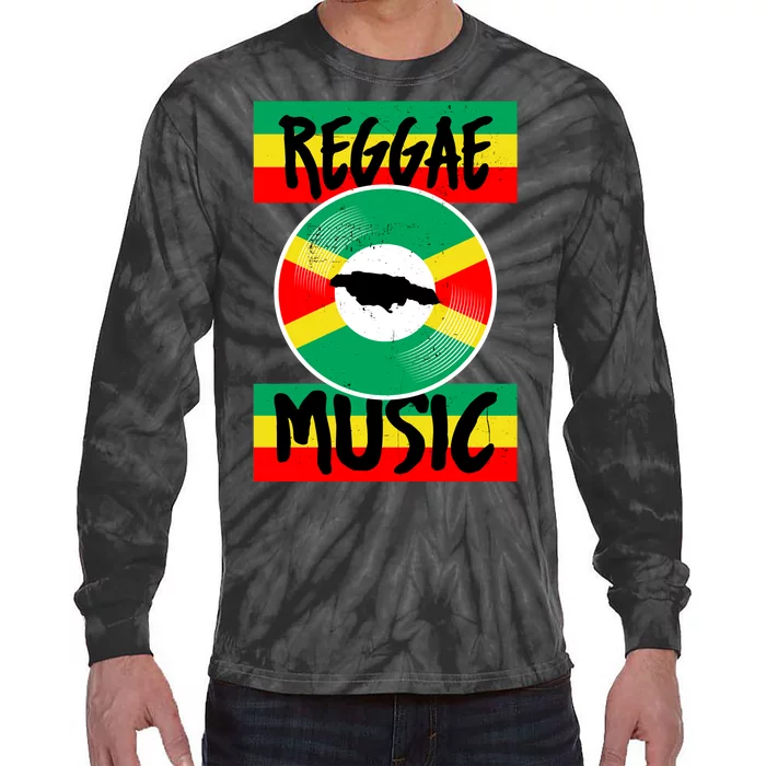 Reggae Music Jamaica Tie-Dye Long Sleeve Shirt