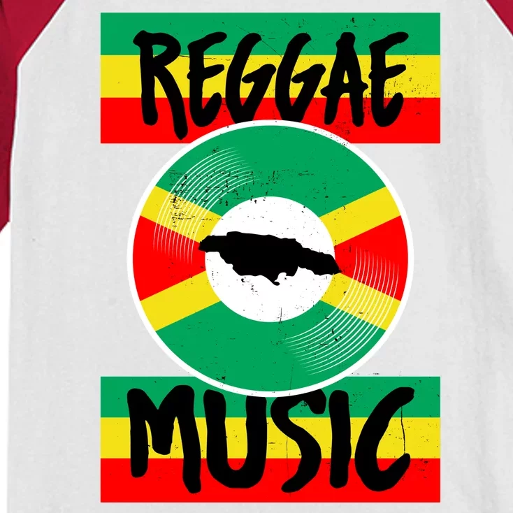 Reggae Music Jamaica Kids Colorblock Raglan Jersey