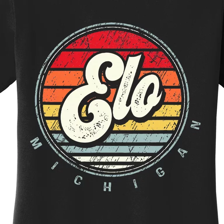 Retro Elo Home State Cool 70s Style Sunset Women's T-Shirt