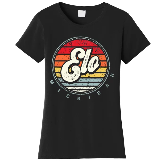 Retro Elo Home State Cool 70s Style Sunset Women's T-Shirt