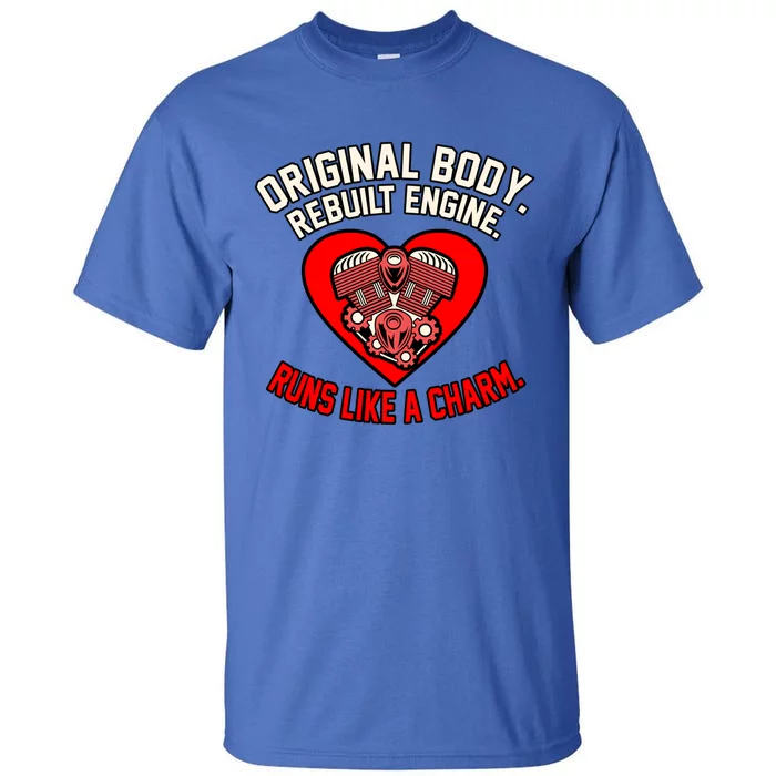 Rebuilt Engine Heart Disease Awareness Survivor Graphic Gift Tall T-Shirt