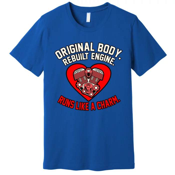 Rebuilt Engine Heart Disease Awareness Survivor Graphic Gift Premium T-Shirt