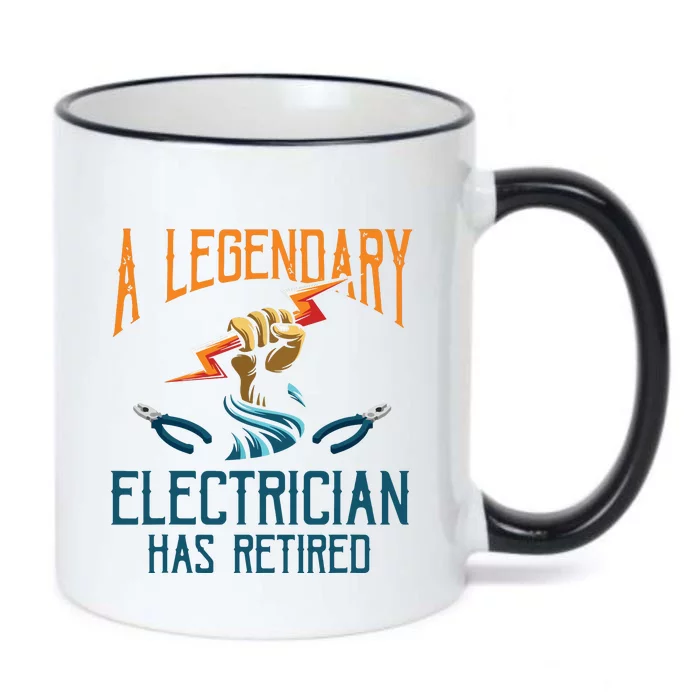 Retired Electrician Humor Electrician Retirement Gift Black Color Changing Mug