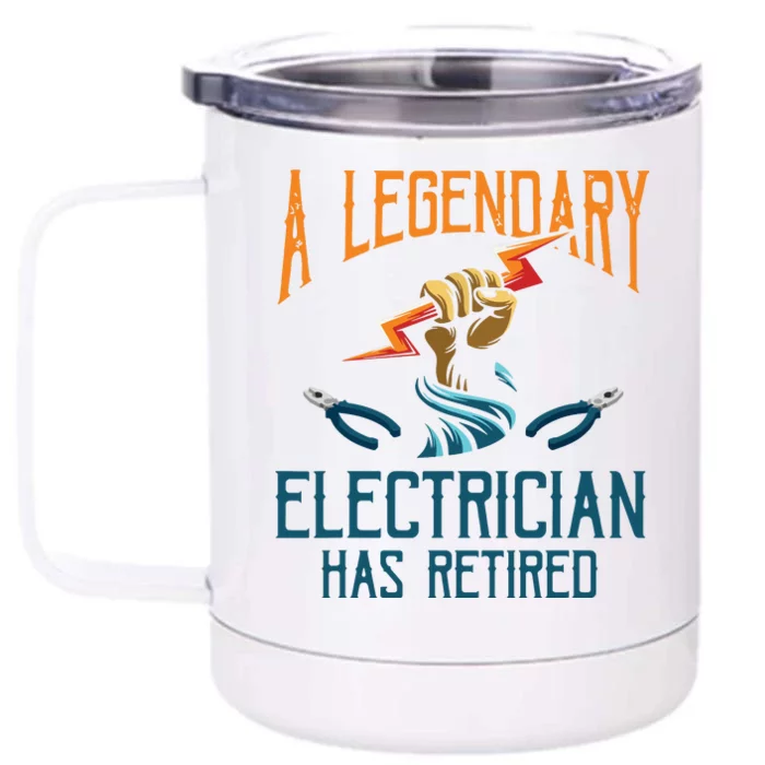 Retired Electrician Humor Electrician Retirement Gift Front & Back 12oz Stainless Steel Tumbler Cup