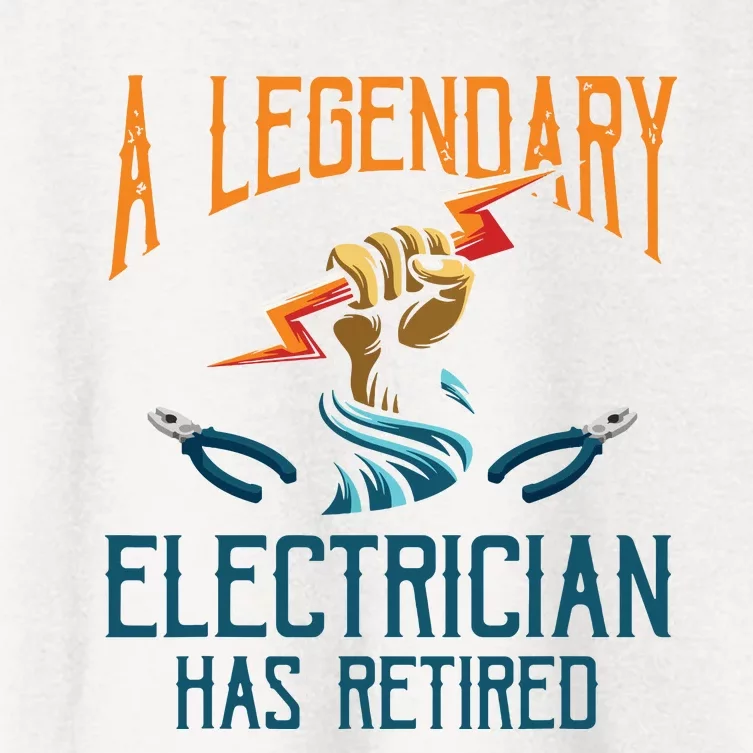 Retired Electrician Humor Electrician Retirement Gift Women's Crop Top Tee