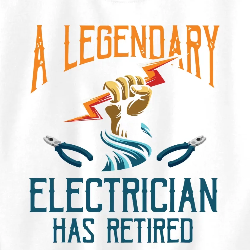 Retired Electrician Humor Electrician Retirement Gift Kids Sweatshirt