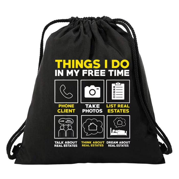 Real Estate Humor Agent Realtor Drawstring Bag