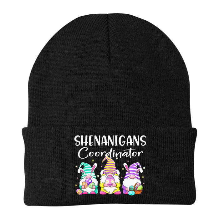 Rabbit Eggs Hunting Shenanigans Bunny Gnome Knit Cap Winter Beanie