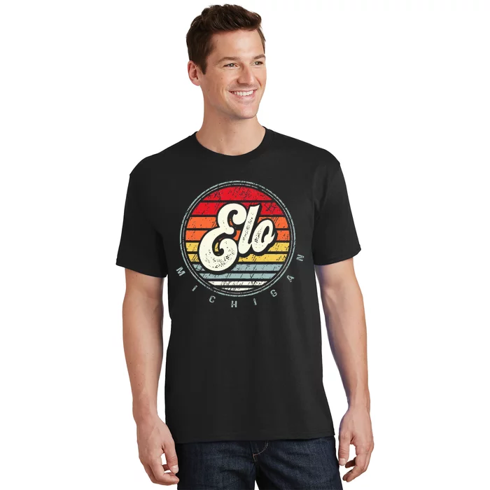 Retro Elo Home State Cool 70s Style Sunset T-Shirt