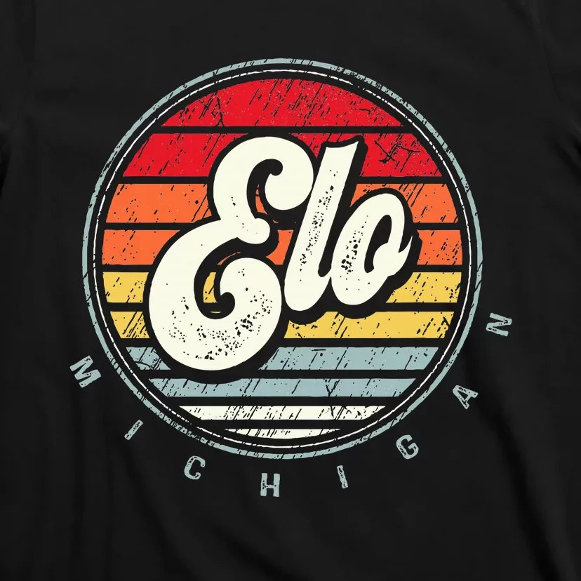 Retro Elo Home State Cool 70s Style Sunset T-Shirt