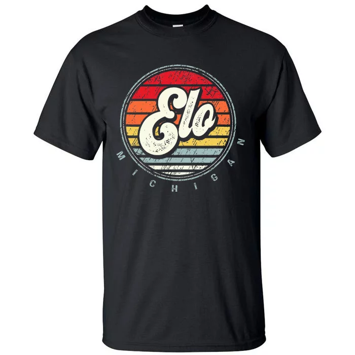 Retro Elo Home State Cool 70s Style Sunset Tall T-Shirt