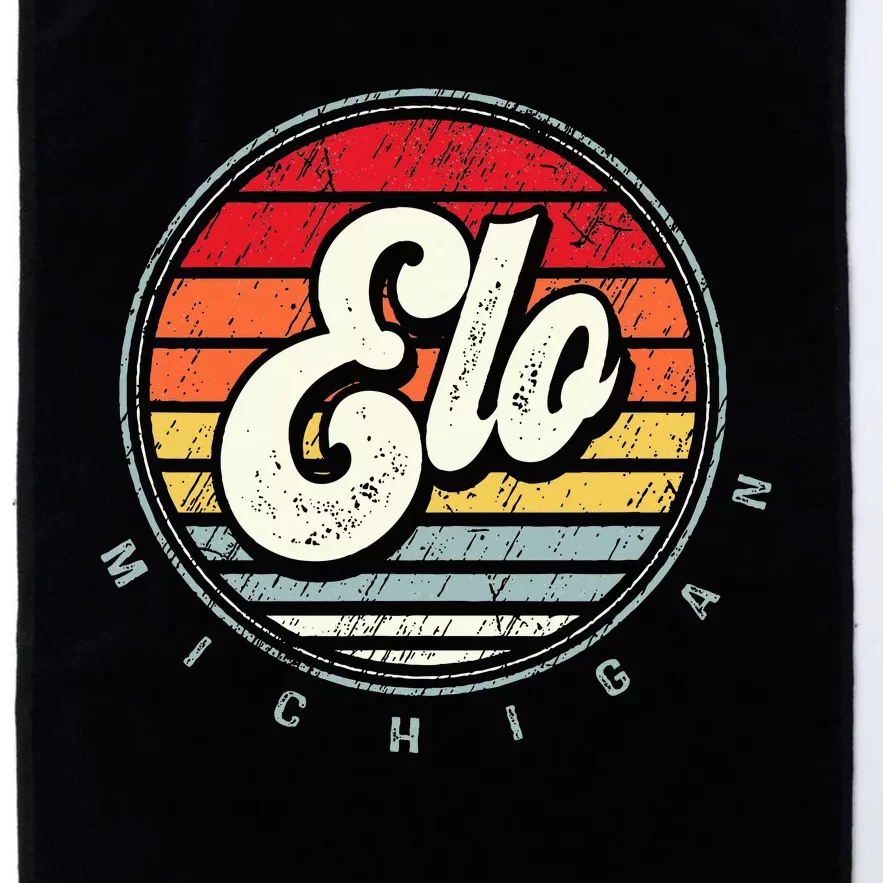 Retro Elo Home State Cool 70s Style Sunset Platinum Collection Golf Towel