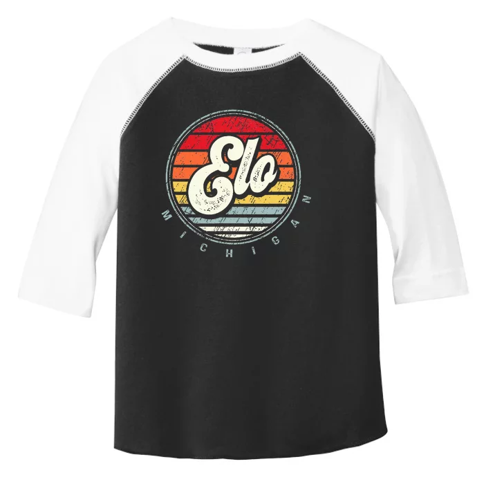 Retro Elo Home State Cool 70s Style Sunset Toddler Fine Jersey T-Shirt