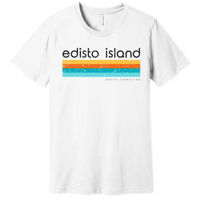 Retro Edisto Island South Carolina Vintage Design Premium T-Shirt