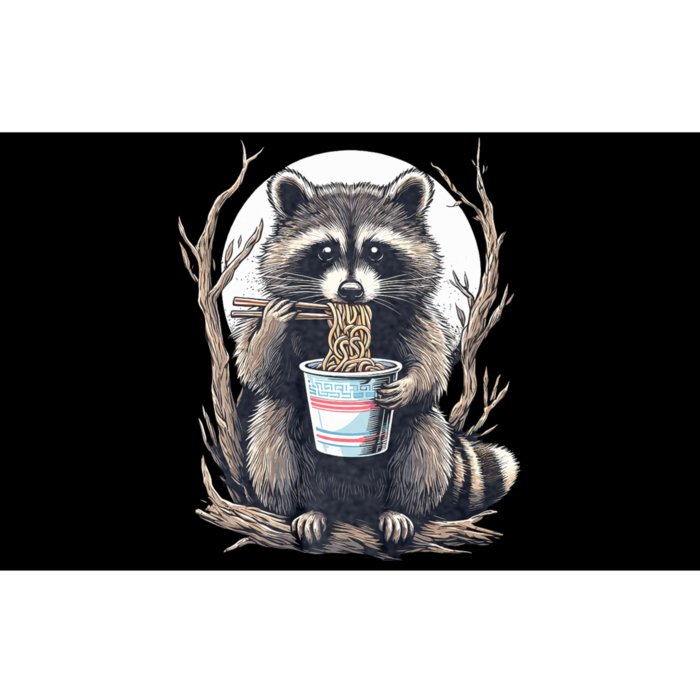 Raccoon Eating Instant Noodle Cup Funny Gifts Bumper Sticker