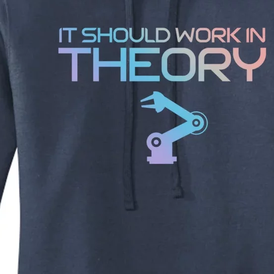 Robotics Engineer It Should Work In Theory Robotics Gift Women's Pullover Hoodie