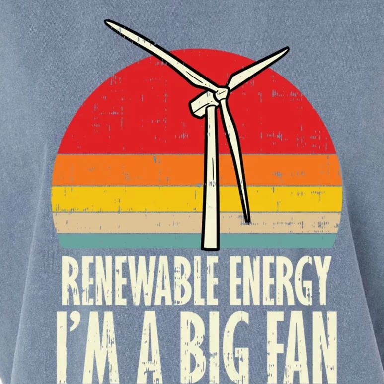 Renewable Energy Im A Big Fan Retro Earth Day 2020 Gift Garment-Dyed Women's Muscle Tee