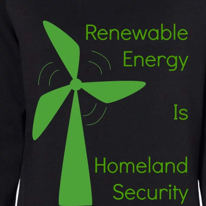 Renewable Energy Is Homeland Security Climate Change Gift Meaningful Gift Womens California Wash Sweatshirt