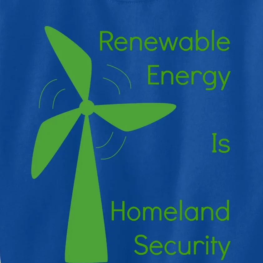 Renewable Energy Is Homeland Security Climate Change Gift Meaningful Gift Kids Sweatshirt