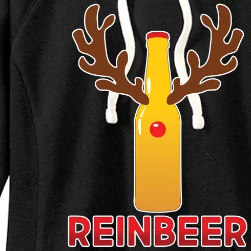 Reinbeer Funny Christmas Beer Reindeer Women's Fleece Hoodie