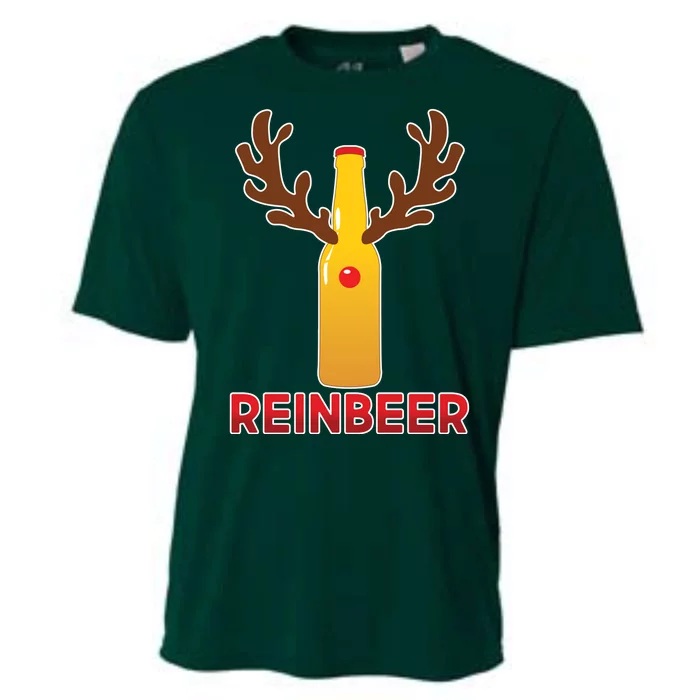 Reinbeer Funny Christmas Beer Reindeer Cooling Performance Crew T-Shirt