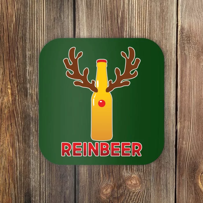 Reinbeer Funny Christmas Beer Reindeer Coaster