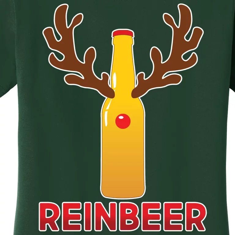 Reinbeer Funny Christmas Beer Reindeer Women's T-Shirt