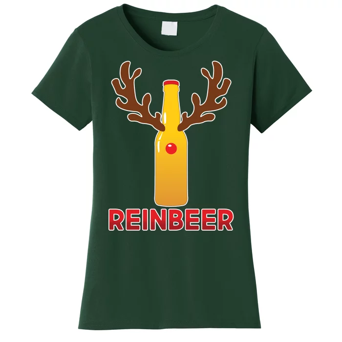 Reinbeer Funny Christmas Beer Reindeer Women's T-Shirt